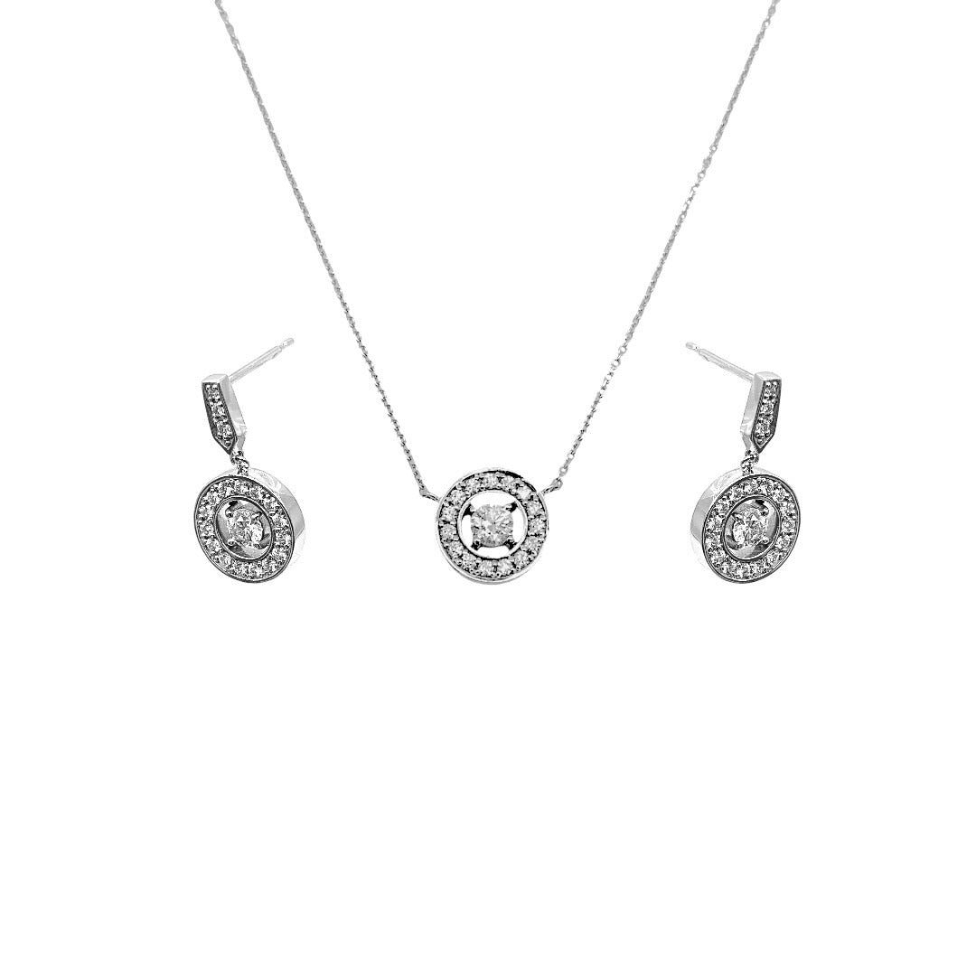 オーダーメイド】ネックレス(K18WG / 0.5ct)ピアス(K18WG / 0.3ct)ジュエリーセット – K.Will