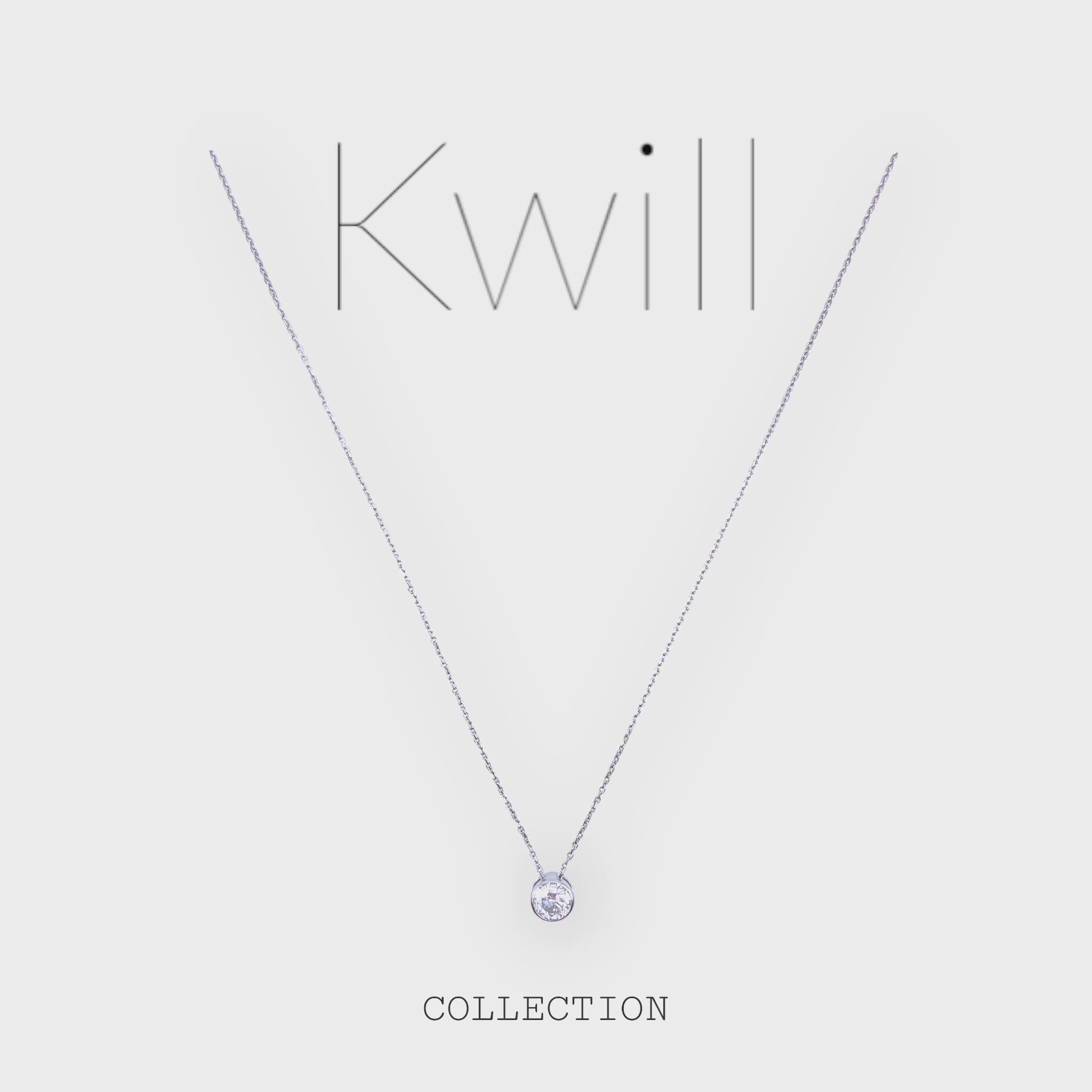 ダイヤモンドネックレス(K18WG / 0.3ct)【K.Will】